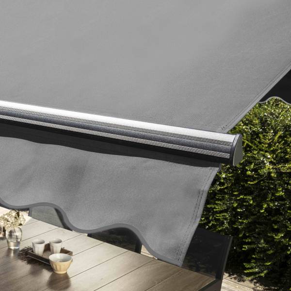 Elektrische Markise Delgada Grau - Metall - 300 x 250 x 400 cm