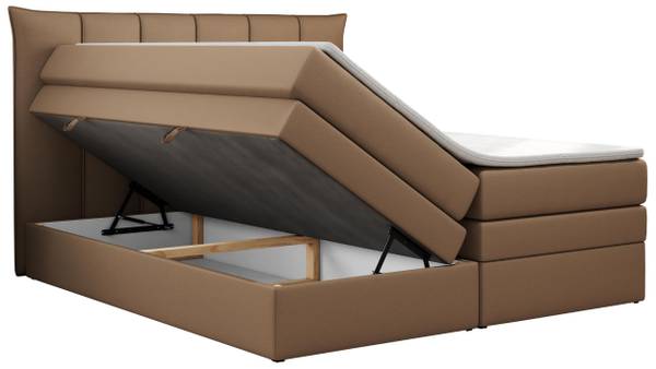 Boxspringbett PREMIUM 10 KING Kastanienbraun - Breite: 200 cm - H3