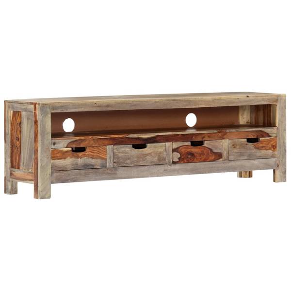 TV-Schrank D852 Braun - Massivholz - 30 x 40 x 130 cm