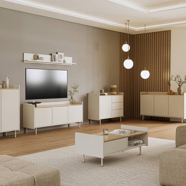 Table basse Velina 56428 Blanc crème