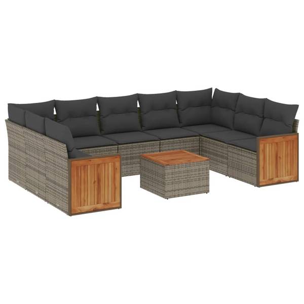 Garten-Lounge-Set 3035018-2 10-teilig Grau