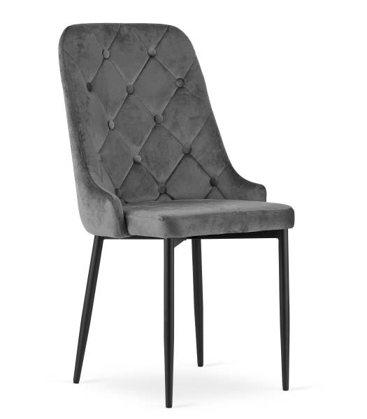 Esszimmerstuhl Celeste (4er Set) Grau - Metall - 56 x 93 x 48 cm