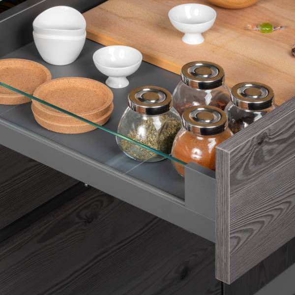 Schublade Vertex 3130035 Grau - Metall - 17 x 6 x 48 cm