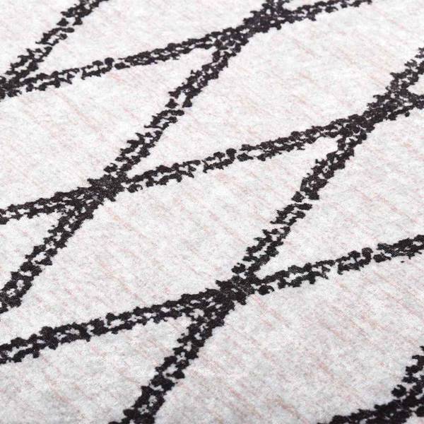 Vloerkleed 3011480-6 zwart - wit - textiel - 170 x 1 x 120 cm