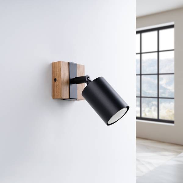Wandlamp Fager Schwarz - Stahl - 17 x 13 x 8 cm