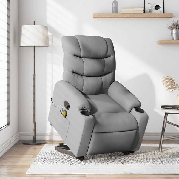 Fauteuil inclinable de massage 3032754-2 Gris lumineux