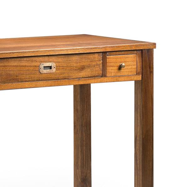 SCHREIBTISCH AUS HOLZ BRAUN L 110 cm Braun - Holz teilmassiv - 110 x 80 x 55 cm