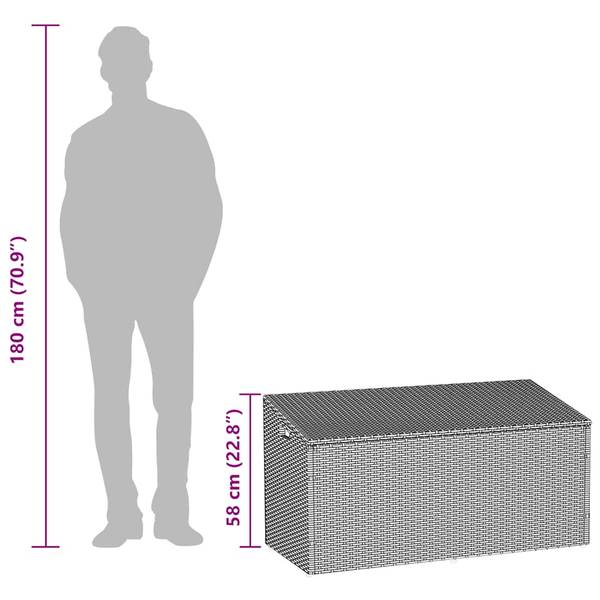 Garten-Aufbewahrungsbox 3044433 Schwarz - 110 x 110 x 110 cm