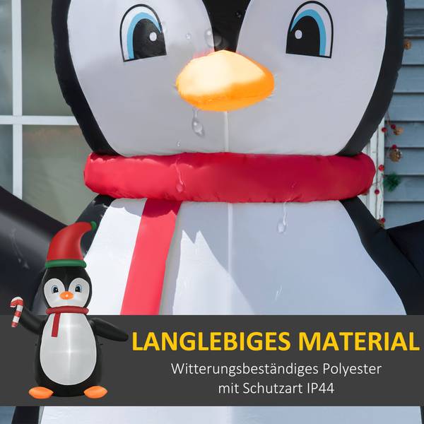 Aufblasbar Weihnachtsdeko 844-306V90BK Textil - 100 x 250 x 162 cm