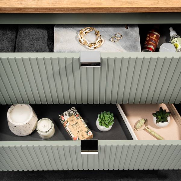 Armoire basse NEWPORT-56-38 Vert - Bois manufacturé - 120 x 60 x 40 cm