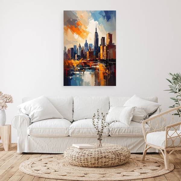 Wandbild Großstädte 80 x 120 cm