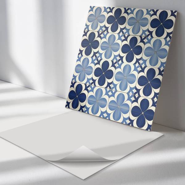 Fliesen Blumen Geo Optik 4er Set 50 x 50 cm