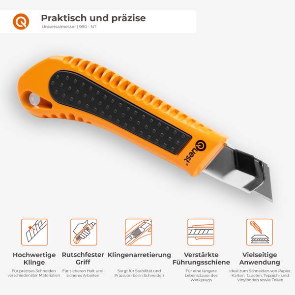 Teppichmesser Tapetenmesser 990NT Grau - Kunststoff - 1 x 1 x 15 cm