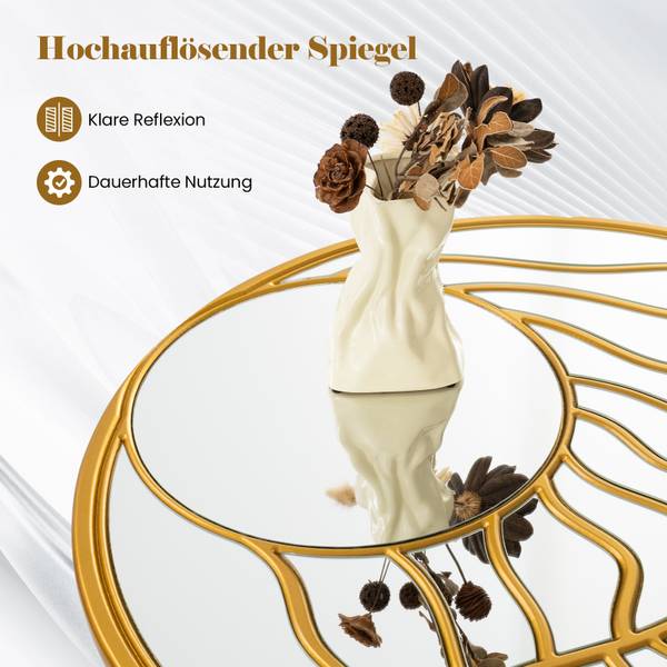 Wandspiegel TL32569SPNL goud - glas - 80 x 2 x 80 cm