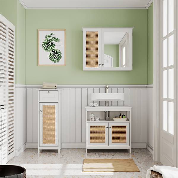 Midischrank Rosario 40413 Weiß - Holzwerkstoff - 32 x 87 x 30 cm