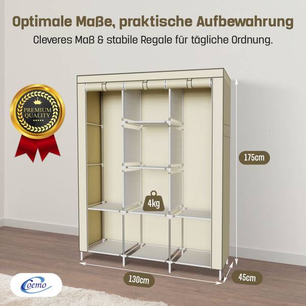 Stoffschrank 1605-4240 Grau