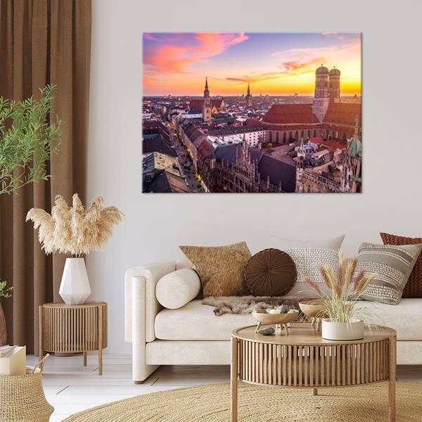 Wandbild Stadt 90 x 60 cm
