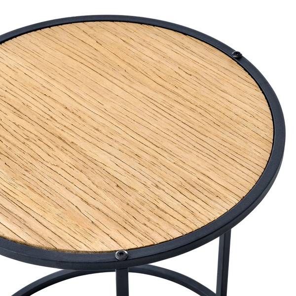 Bijzettafel Moriusaq zwart - plaatmateriaal op houtbasis - 40 x 46 x 40 cm