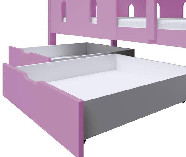 Stapelbed met matrassen Castelo roze