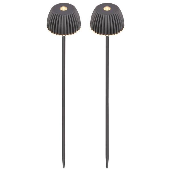 Spießleuchte Riffle 2er-Set Schwarz - ABS - 6 x 78 x 6 cm