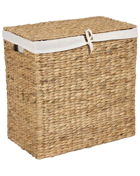 Wäschekörbe LANGSON Beige - Blau - Naturfaser - 30 x 50 x 50 cm
