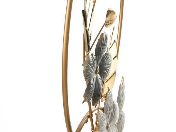 Wandobjekt DYSPROSIUM Gold - Grau - Weiß - Metall - 101 x 61 x 6 cm