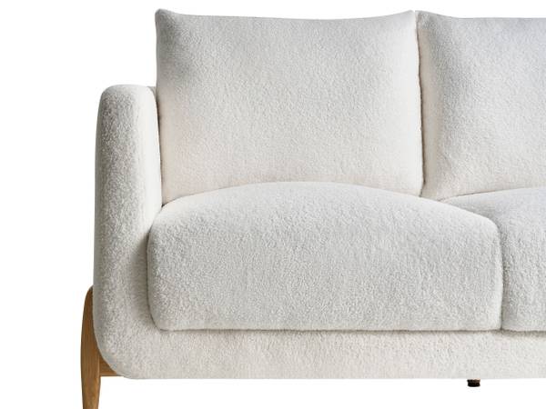 2-Sitzer Sofa GIMO Braun - Weiß - Naturfaser - 149 x 83 x 80 cm