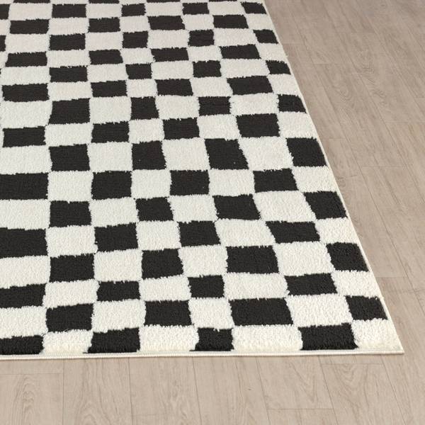 Laagpolig Vloerkleed GIJON zwart - 160 x 213 cm