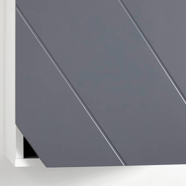 Hängeschrank ROCCO Grau - Weiß - Holzwerkstoff - 43 x 60 x 20 cm