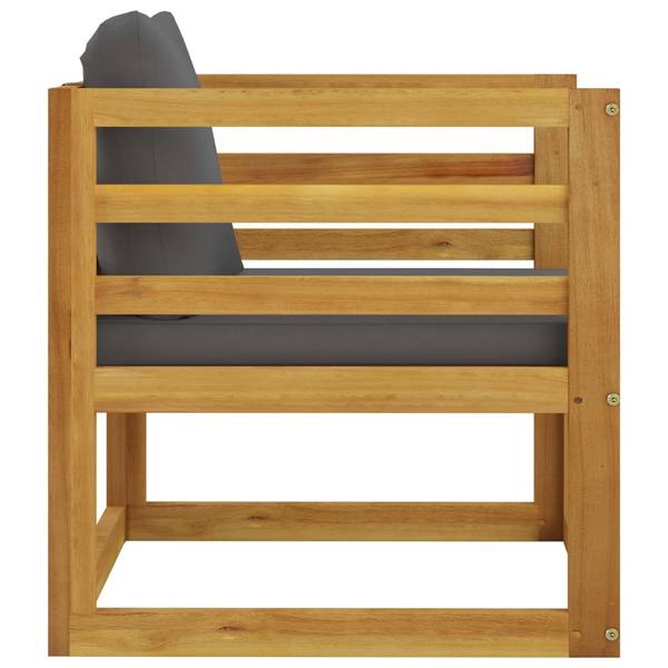 Garten-Lounge-Set 3009697-23 10-teilig Grau - Polyester - Akazie - 68 x 29 x 68 cm