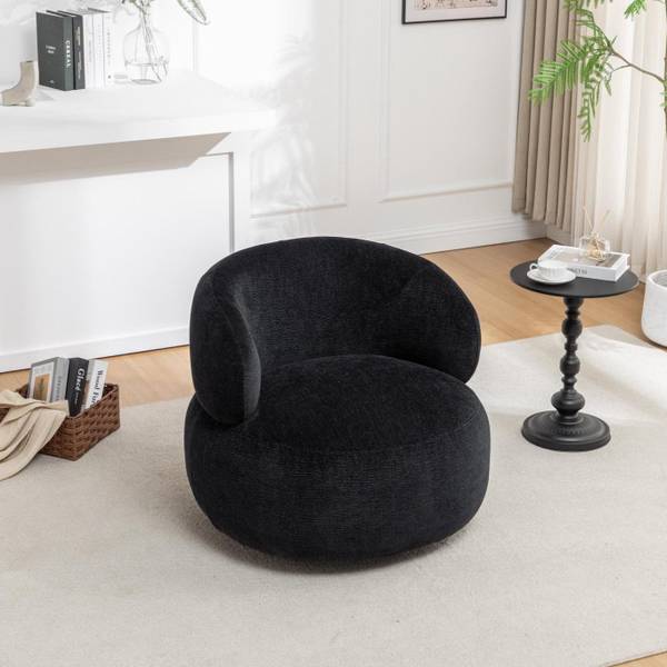 Drehsessel Max Anthrazit - Flachgewebe - Polyester