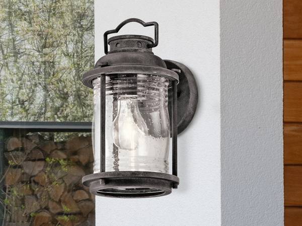 Außenwandlaterne Anthrazit, Höhe 28cm Anthrazit - Durchsichtig