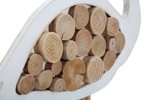 Sculpture Flamant Nature Marron - Bois massif - 9 x 56 x 31 cm