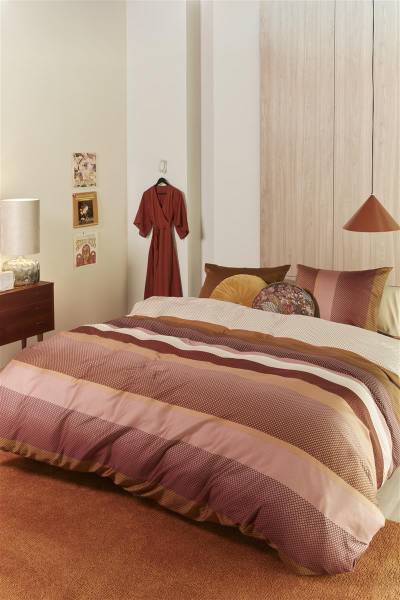 Bettwäsche Rhys 2-teilig Rot - 155 x 220 cm