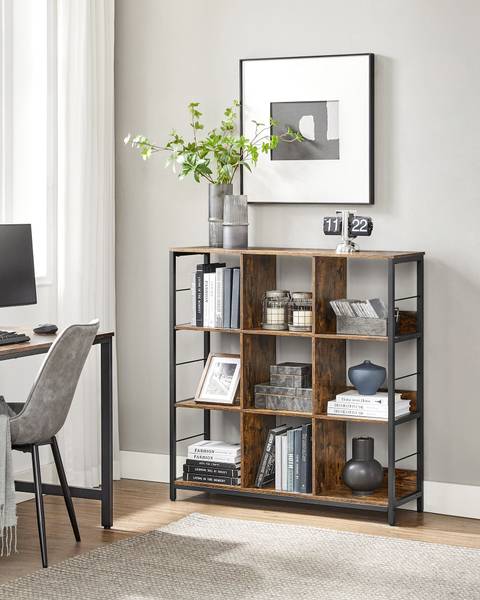 Bücherregal Basseterre Braun - Holzwerkstoff - 100 x 104 x 30 cm