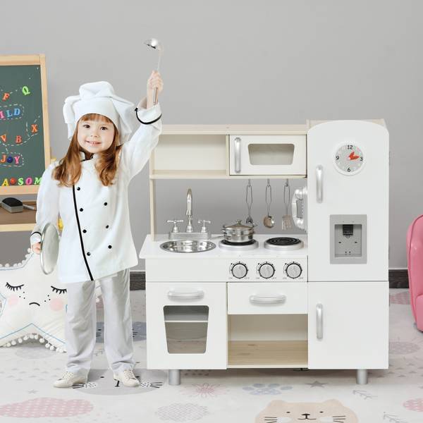 Kinderküche 350-082 Weiß - Holzwerkstoff - 30 x 81 x 74 cm