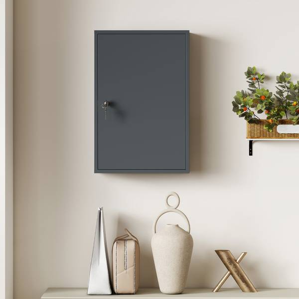 Medicijnkastje 834-295V00GB grijs - metaal - 18 x 60 x 40 cm