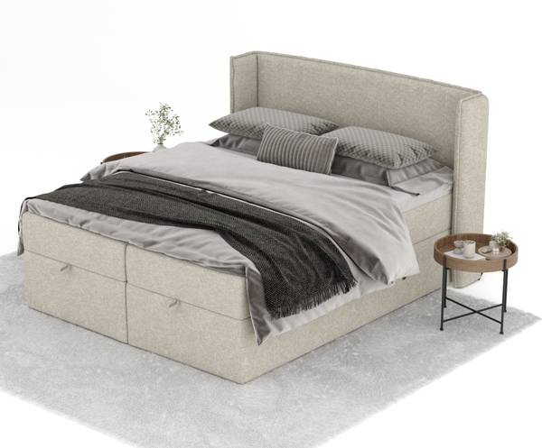 Bed Passion beige - grijs - Ligoppervlak breedte: 200 cm