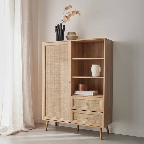 Anrichte Bohème Beige - Holz teilmassiv - 39 x 139 x 101 cm