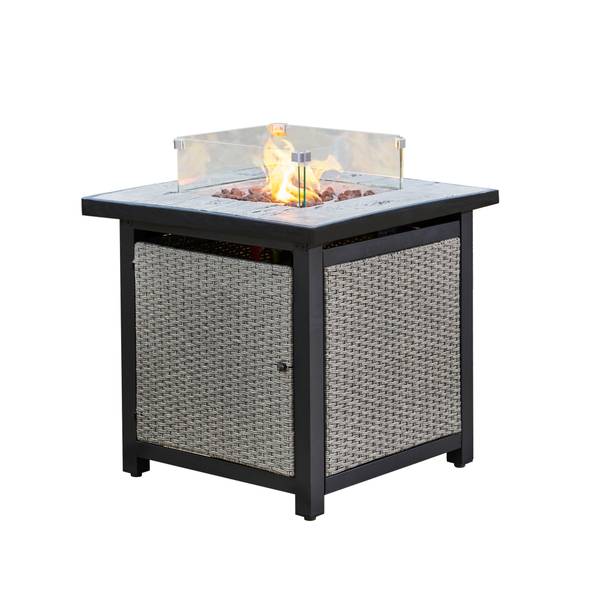 Terrasse im Freien Grau - Metall - 77 x 70 x 77 cm