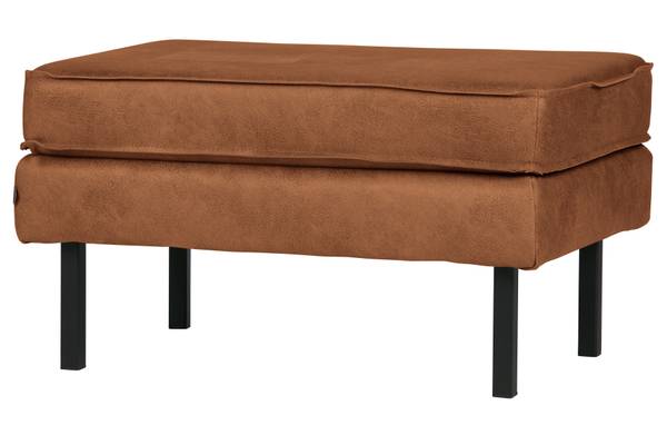 Hocker Rodeo Braun - Microfaser - Polyester - Kunstleder - 84 x 45 x 54 cm