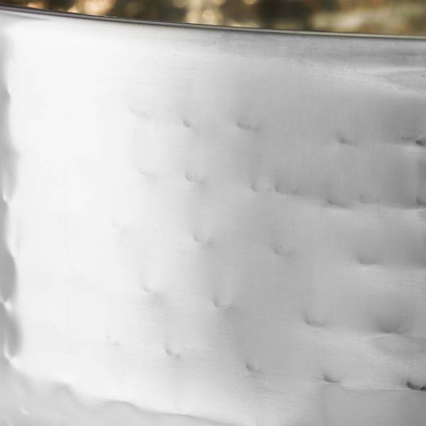 Salatschüssel mit Besteck Silber - Metall - 28 x 10 x 28 cm