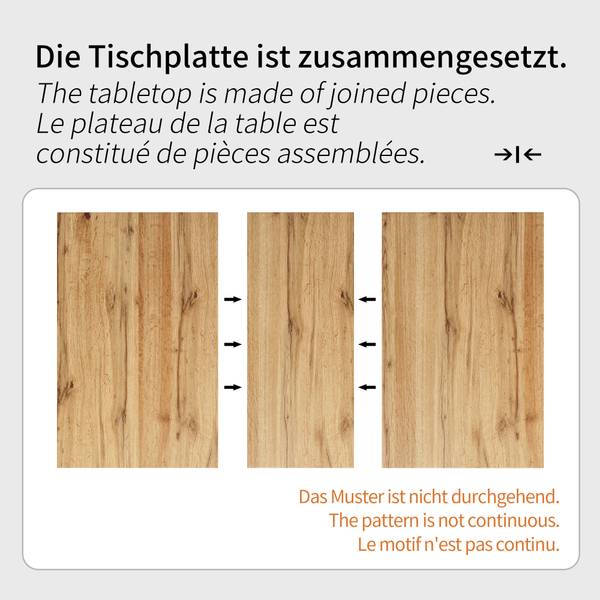 Esstisch N620P24218182N Braun - Holzwerkstoff - 70 x 75 x 119 cm