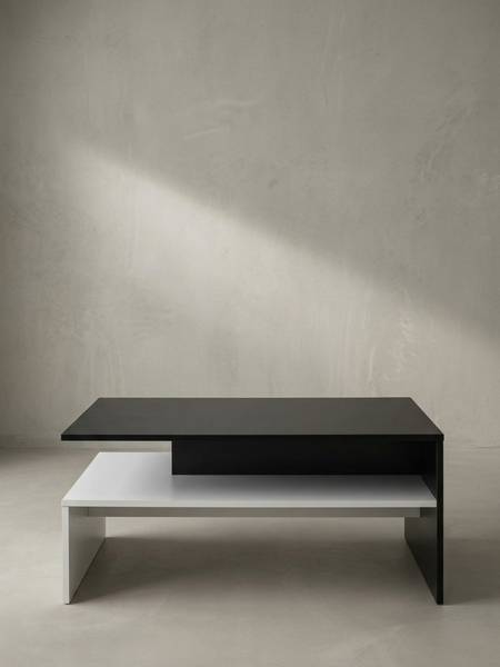 Couchtisch KVARNER mit Stauraum Weiß - Holzwerkstoff - 90 x 43 x 60 cm