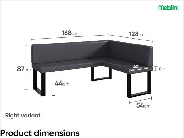 Sitzbänk ERIC_U Grau