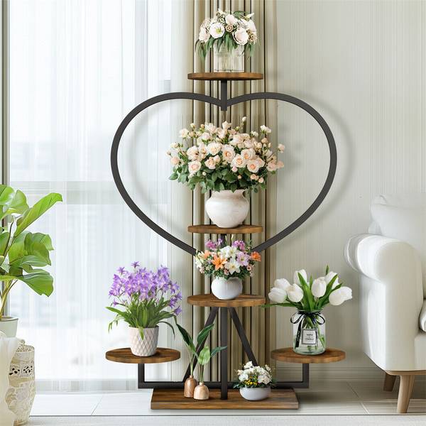 Blumenständer Noir Natur Braun - Holzwerkstoff - 45 x 105 x 24 cm