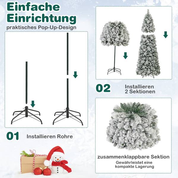 Weihnachtsbaum OY46960 Grün - Kunststoff - 88 x 210 x 88 cm