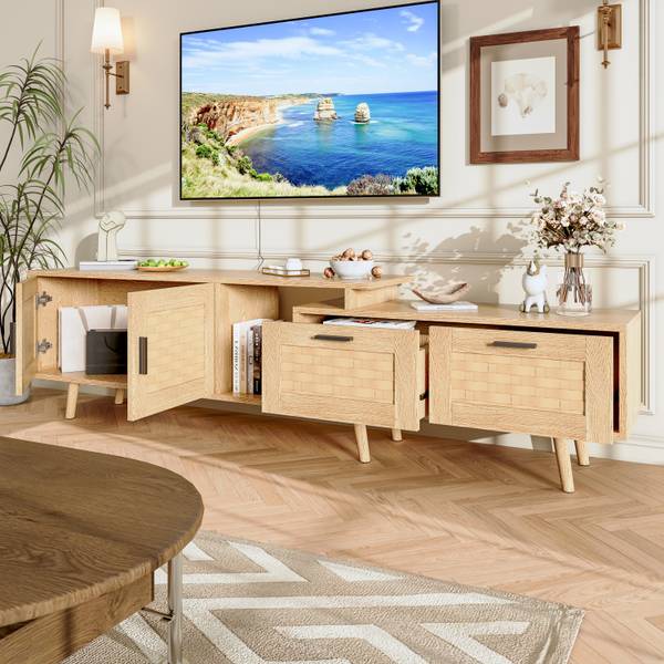 TV-Schrank Lowboard HYF01 Braun - Massivholz - 30 x 44 x 169 cm