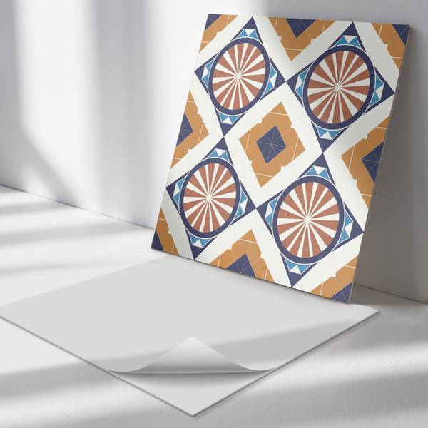 Fliesen Kreis Geo 4er Set 50 x 50 cm