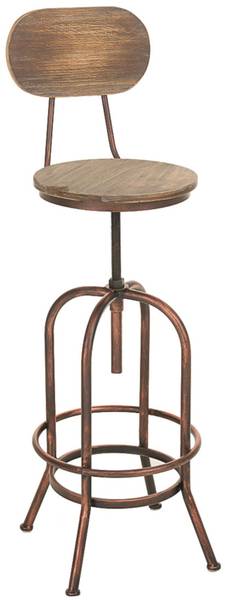 Barhocker Pino 2er Set Braun - Metall - 50 x 102 x 50 cm